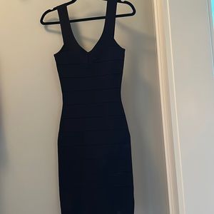 Guess by Marciano Black Midi Bandage Dress Size S